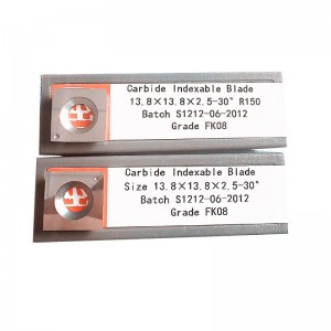 Cuchillas reversibles de carburo cuadrado Fengke 13,8 × 13,8 × 2,5 mm 30 °
