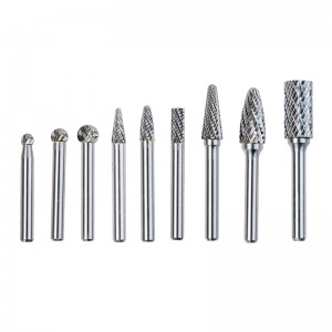 Double Cut Solid Tungsten Carbide Rotary Cutting Burr Bits For Die Grinder Drill Metal Wood Carving Engraving Polishing Drilling