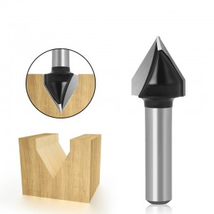 8X16X50 Hartmetall-V-Nut-60-Grad-Fräser für die Holzbearbeitung