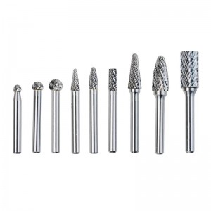 Double Carbide Rotary Burr Bits for Wood Metal Carving, Steel Polishing